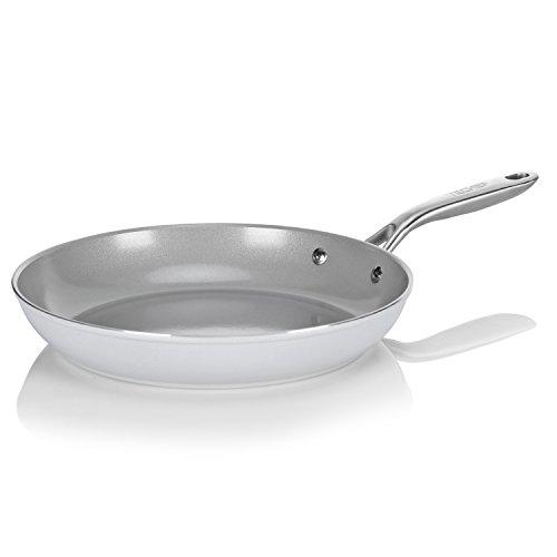 TECHEF - CeraTerra 12" Ceramic Nonstick Frying Pan (PTFE and PFOA Free Ceramic Exterior & Interior), Made in Korea, (12-in)