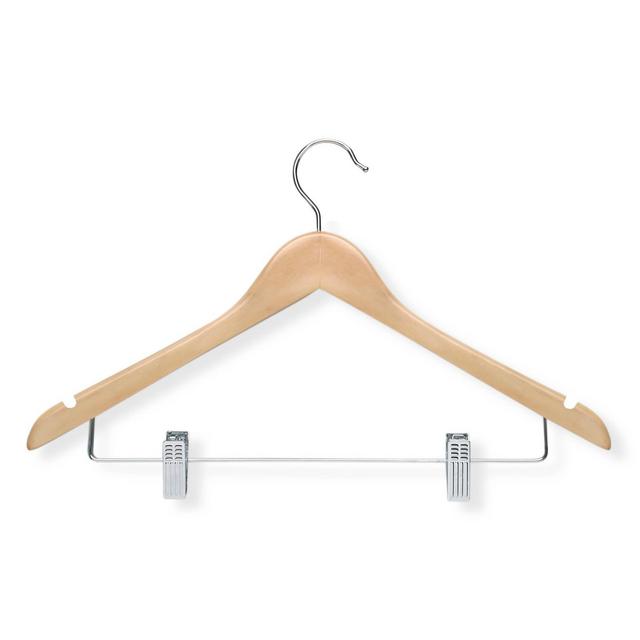 Honey-Can-Do 12pk Maple Wood Suit Hangers