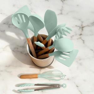 Silicone Utensils Set, Color: Mint