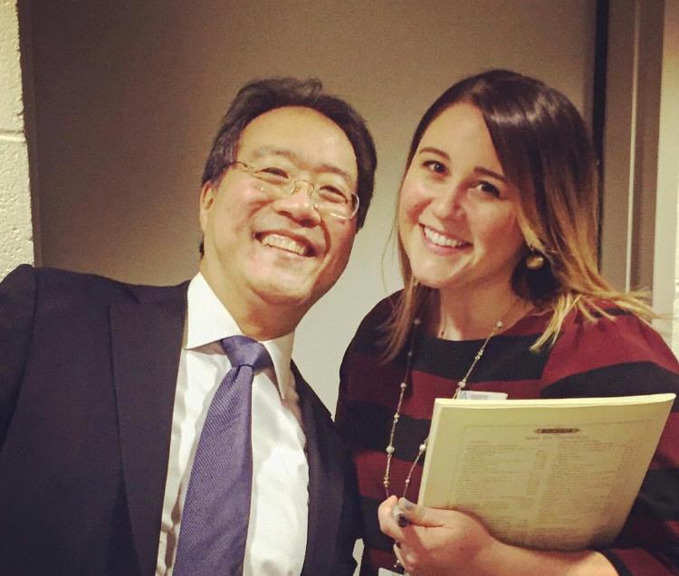 Rachael and YoYo Ma backstage at the Kennedy Center
