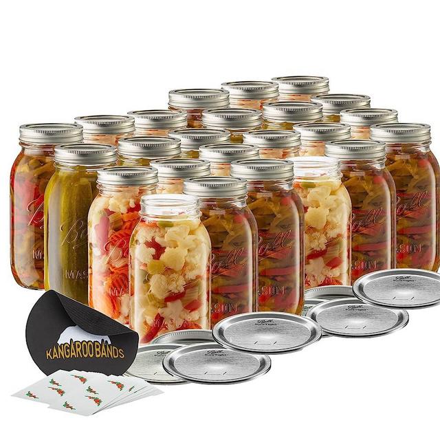 FINESSY Spice Jars With Label, Spice Containers 24 Glass Spice