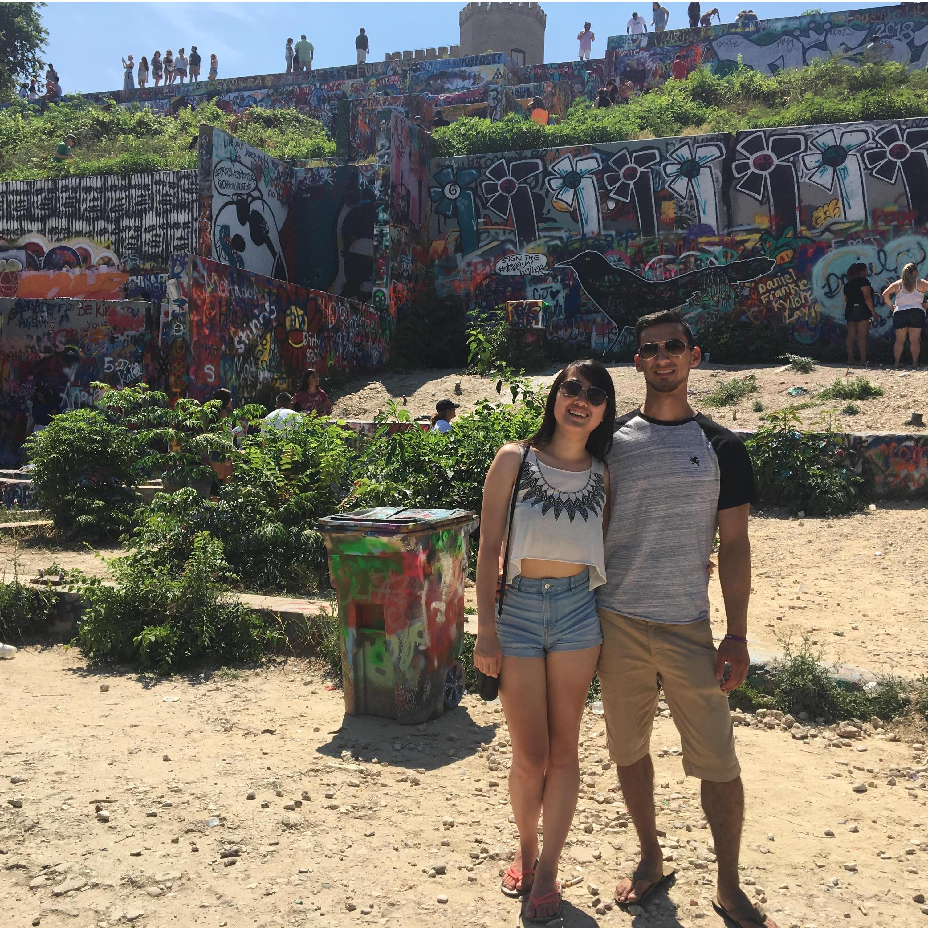 During our volunteer trip in Houston, TX, we'd take weekend trips to nearby towns. This was to Graffiti Park at Castle Hills in Austin!