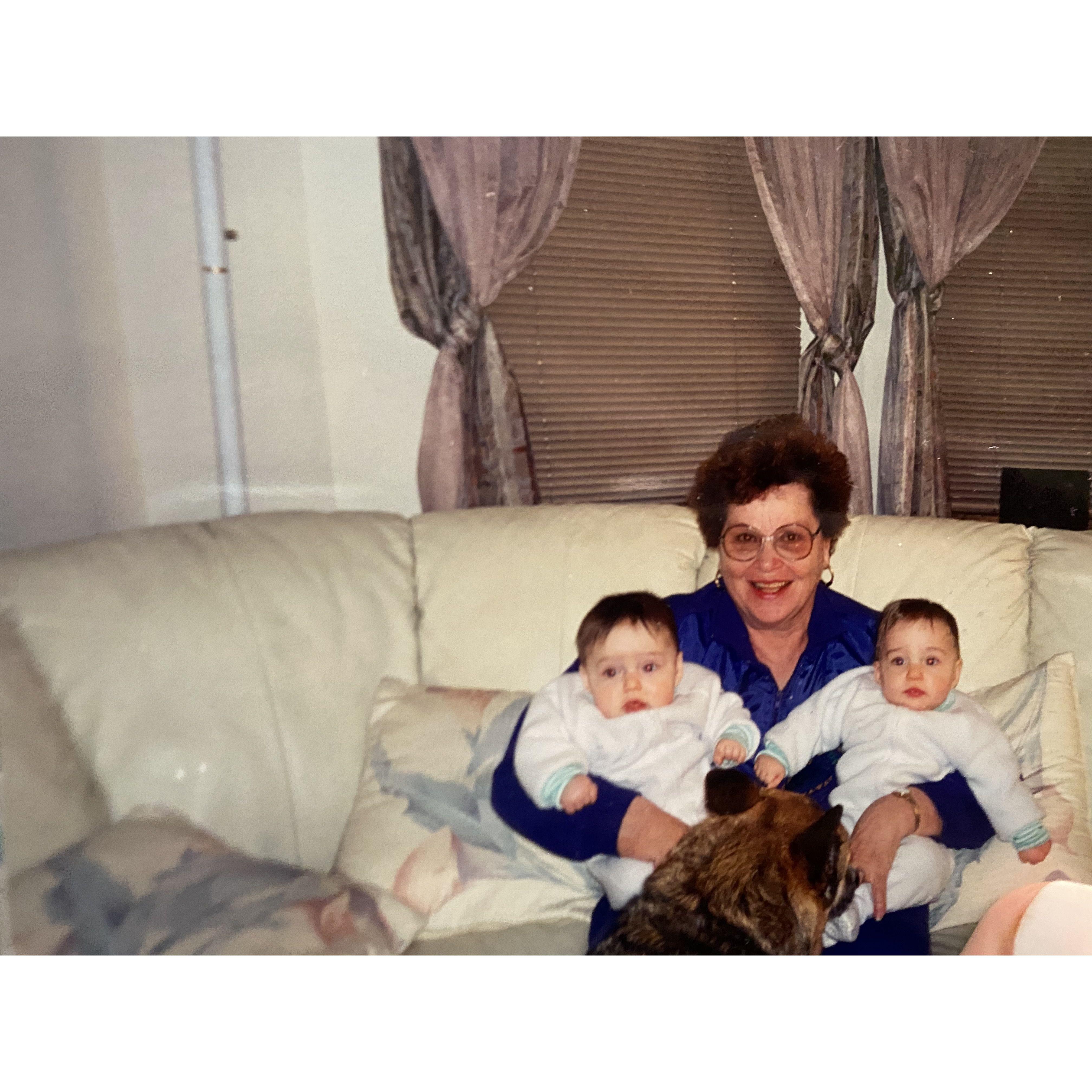 Grandma Marion with baby Bianca & Alex