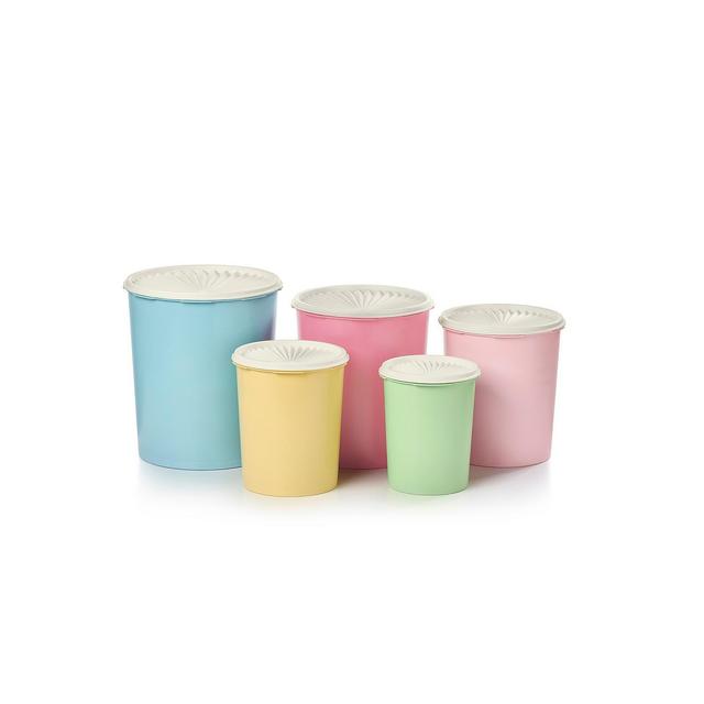 Tupperware Heritage 10 Pc Vintage Nested Canister Set
