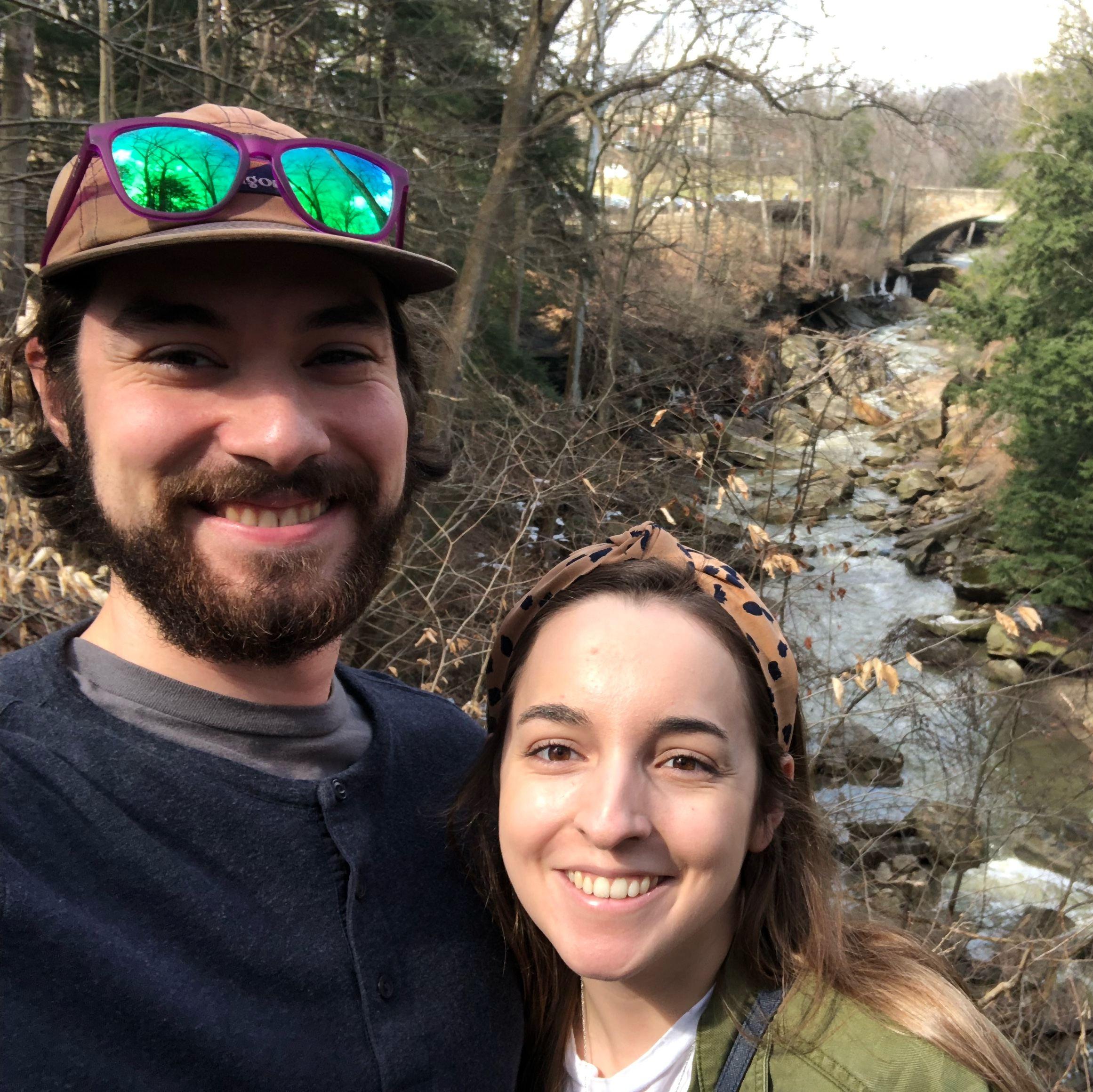 Exploring the greater Cleveland area the day after our engagement.