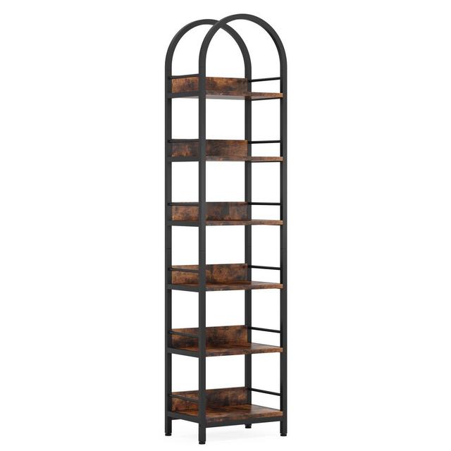 Tribesigns 6-Tier 78.7" Tall Arched Open Bookshelf, 1PC