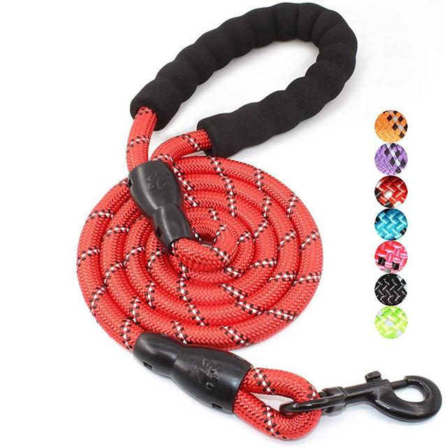 BAAPET 4/5/6 FT Strong Dog Leash with Comfortable Padded Handle and Highly Reflective Threads for Small Medium and Large Dogs