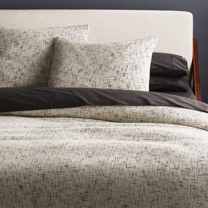 Hatchmark Black and Natural Bedding