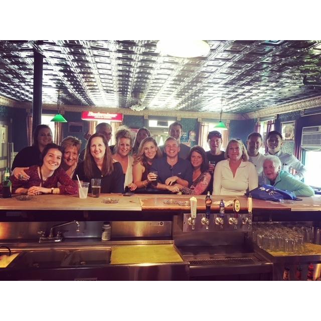 Justin meeting my family for the first time at my little brothers 21st birthday bar crawl