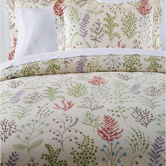 Botanical Floral Percale Duvet Cover