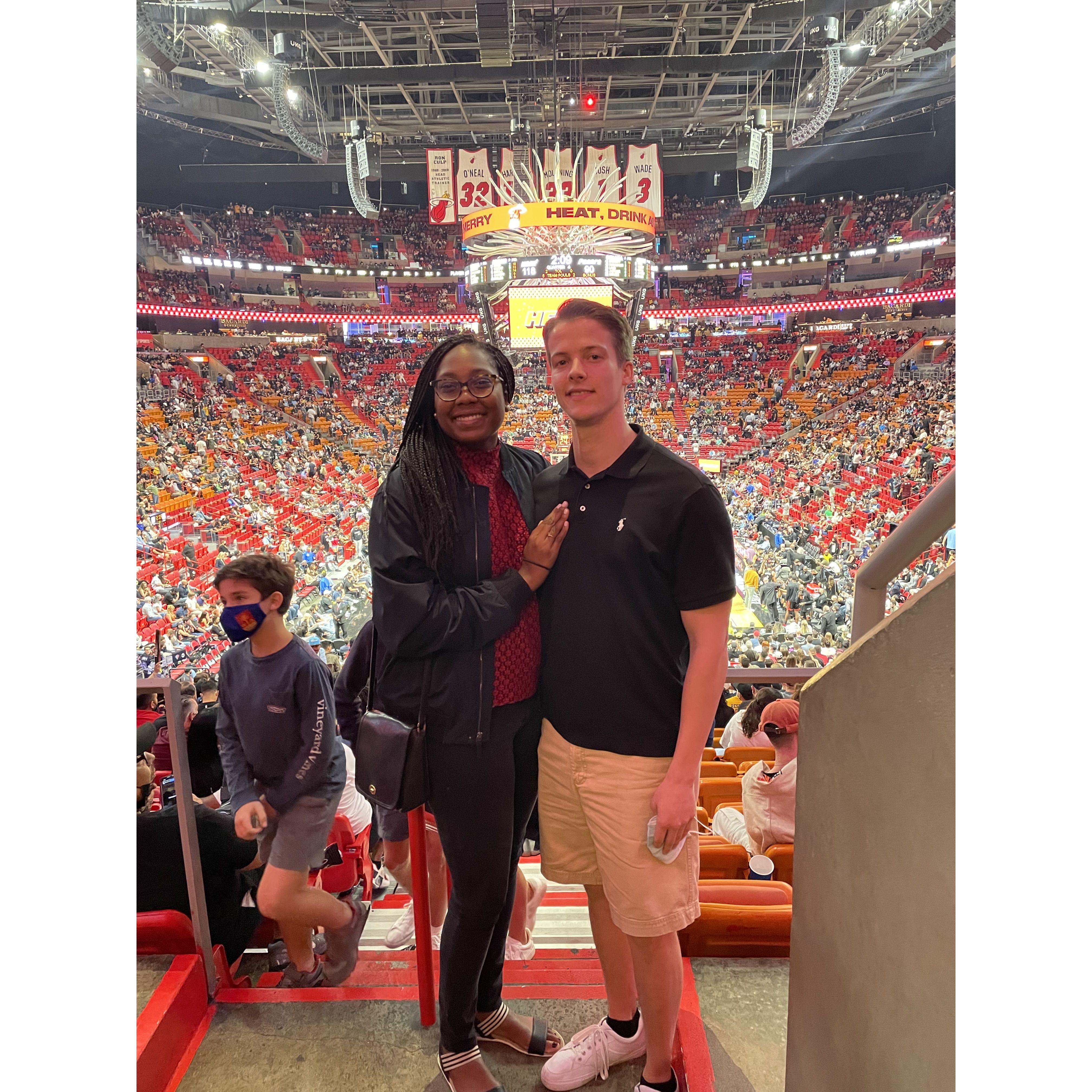 Our first Miami Heat game
