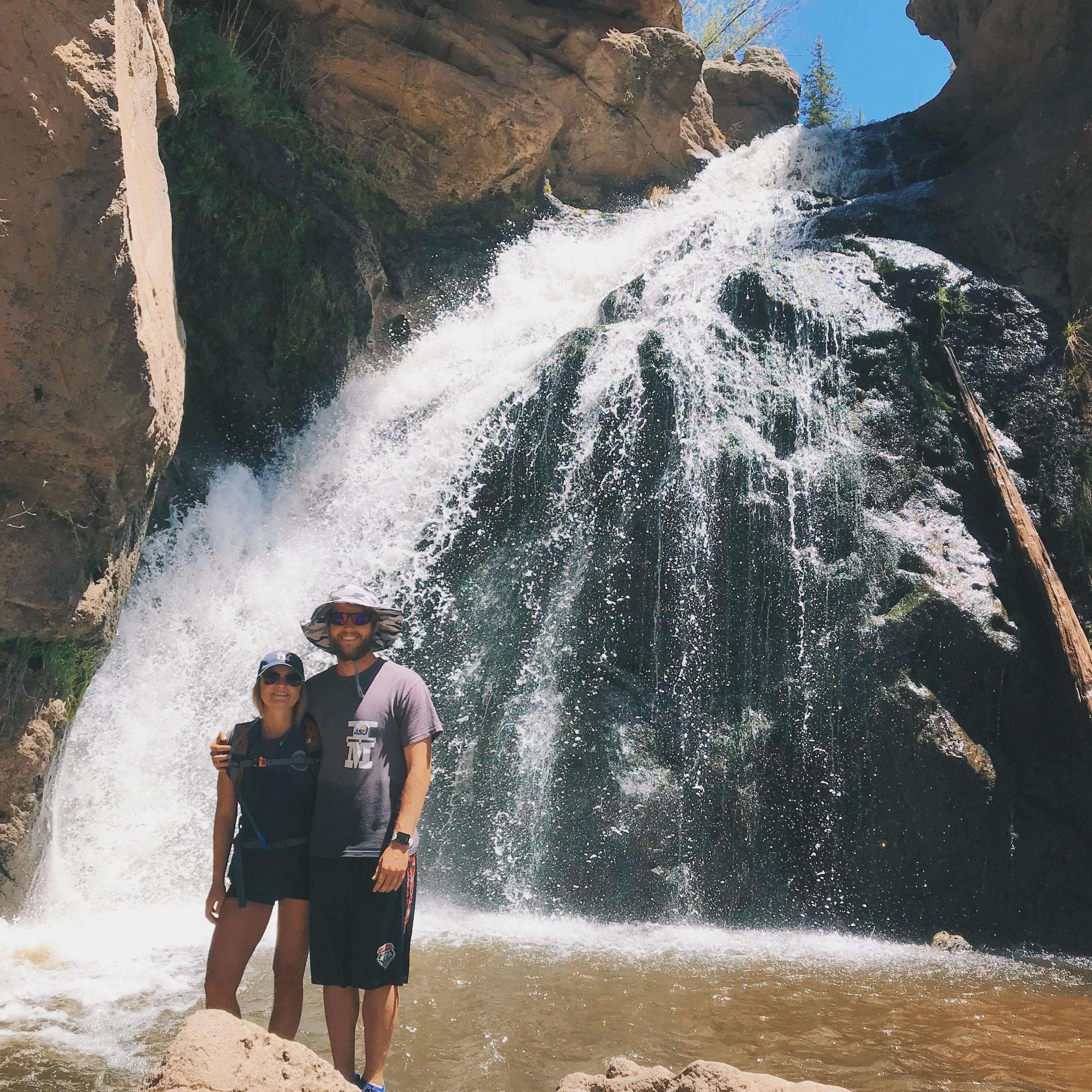 Our very first picture together at Jemez Falls