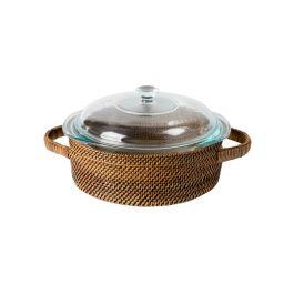 Rattan Coverd Casserole 2qt