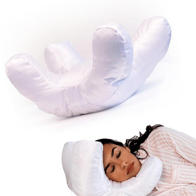 Flawless Face Pillow + Free White Satin Pillowcase! Beauty Sleep, Anti Wrinkles-Aging, Back Sleeping