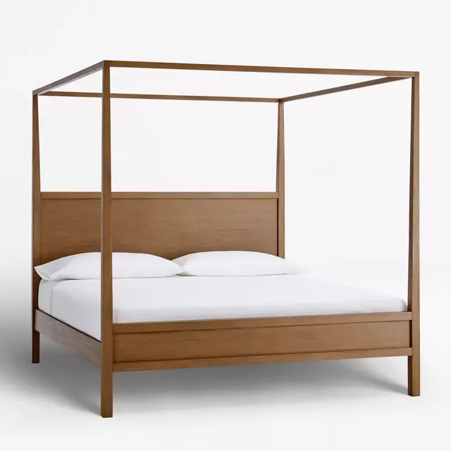 Keane Driftwood King Wood Canopy Bed