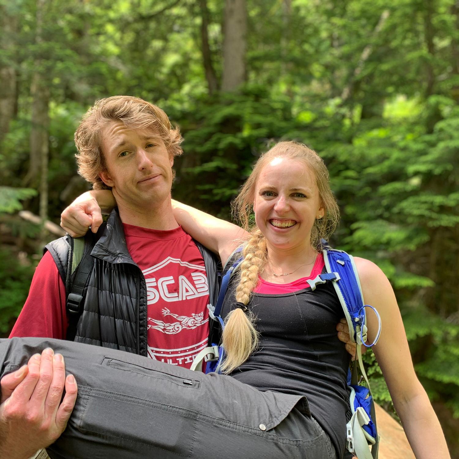 Early dating days featured lots of hiking dates  to escape lockdown and some very questionable pandemic hair