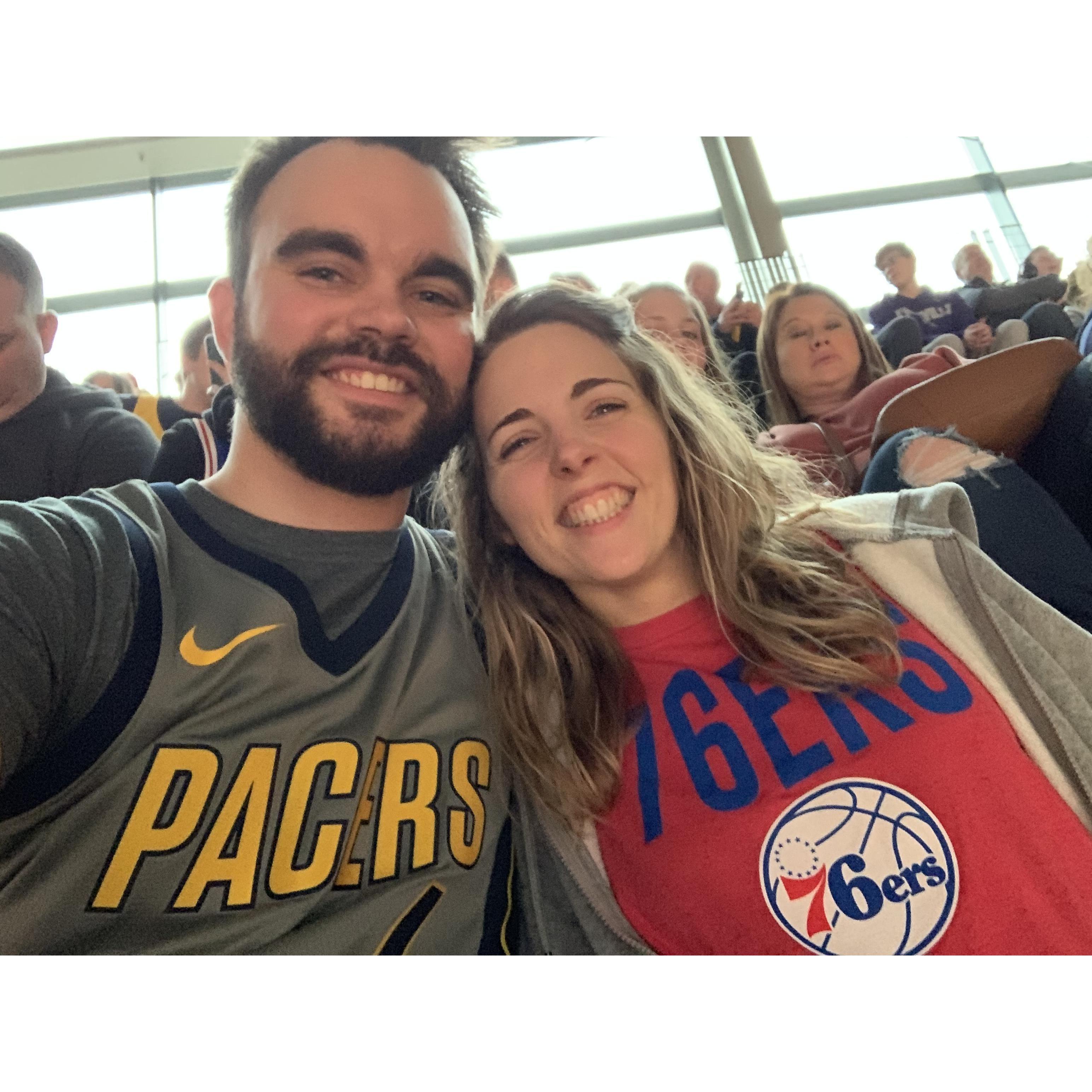 December 31, 2019--House divided round 2. Relationship tested. Relationship won (and so did the Pacers). Little did Alicia know, Justin had the ring hidden in his coat pocket the whole time.