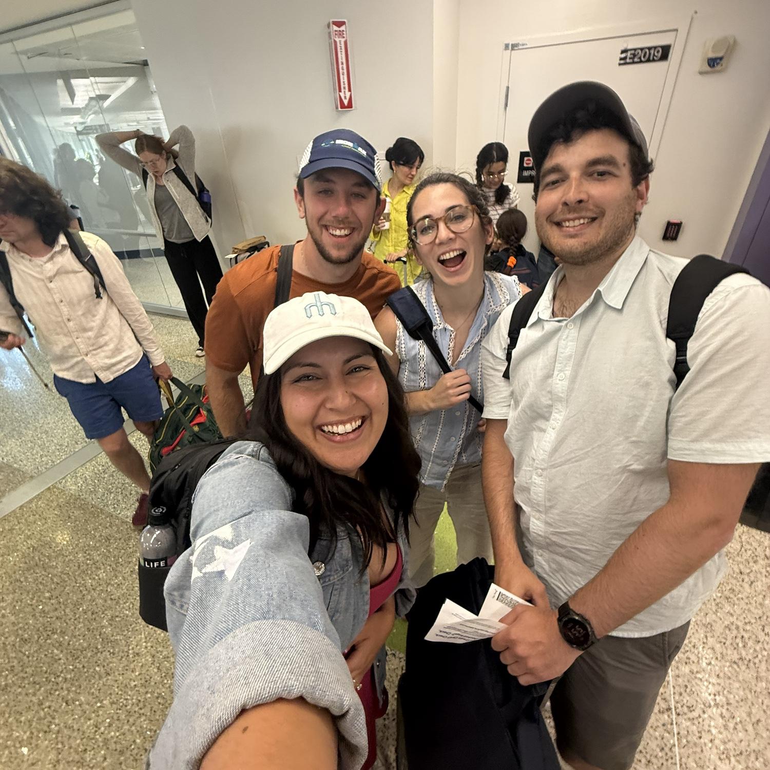 June 2025: Logan airport with Natty & Mike!
