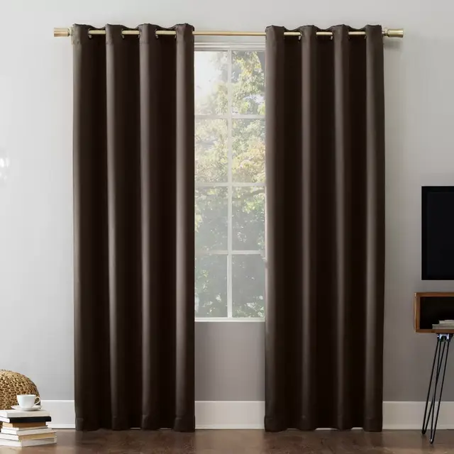 Sun Zero® Oslo Theater Grade 63-Inch Grommet 100% Blackout Curtain Panel in Cocoa (Single)