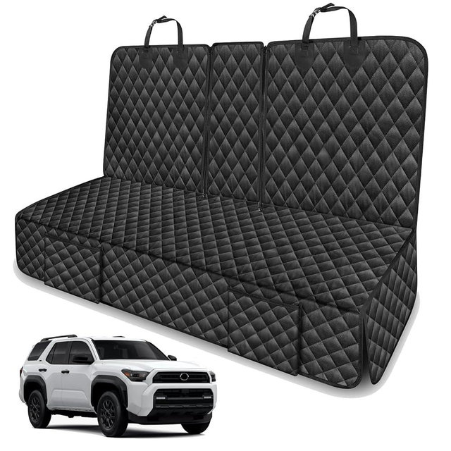 TAUYANG Dog Car Seat Cover for Back Seat Compatible with Toyota 4Runner 4-Runner Highlander Grand Highlander Accessories 2000-2025 2026, Waterproof & Non-Slip Car Pet Bench Rear Seat Covers