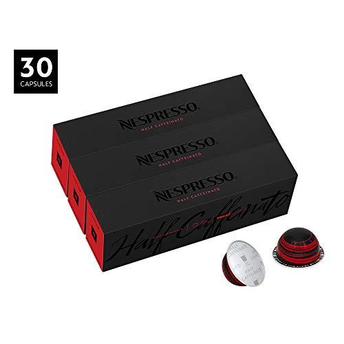 Nespresso Capsules VertuoLine, Half Caffeinato, Mild Roast Coffee, 30 Count Coffee Pods, Brews 7.8oz