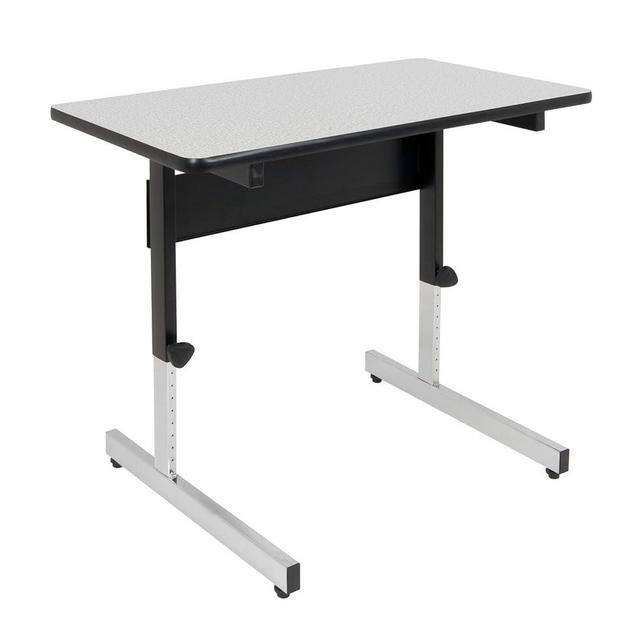 Calico Designs Adapta Desk - Height Adjustable Desk - 23"-33.5" - All-Purpose Standing Table for Home Office, Art, and More - Spatter Gray/Black