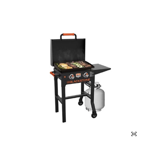Blackstone 2-Burner Propane Gas Cart Griddle with Hood, 361 sq. in., Black