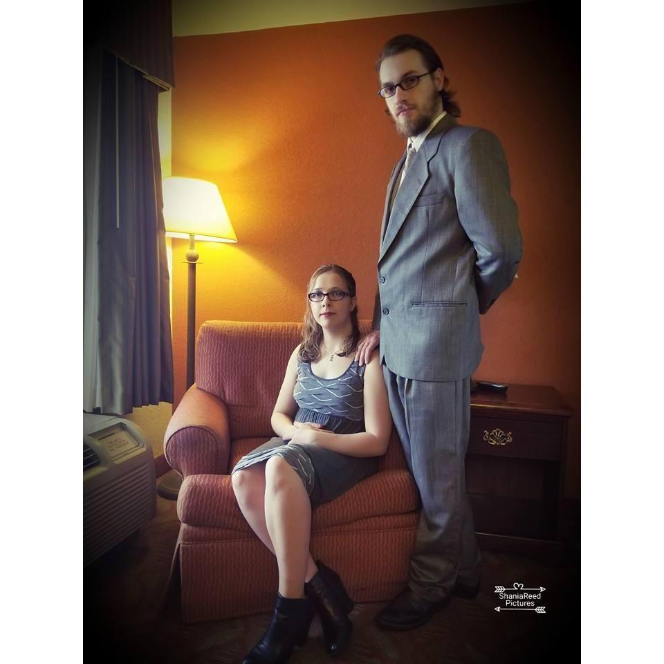 This lovely portrait was taken in the hotel room just before we went to Micah's sister's wedding.