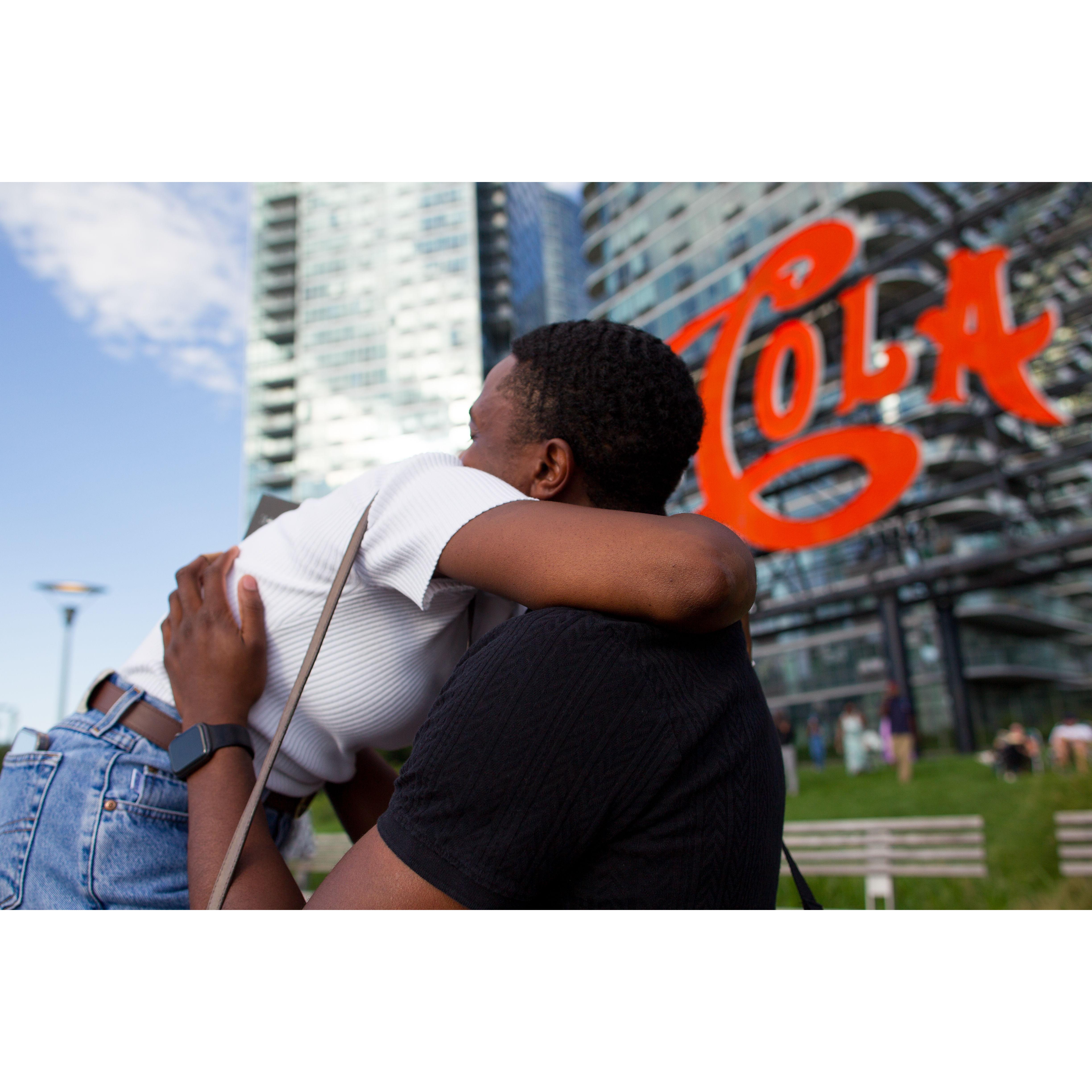 Gantry Park in Long Island City is a special place for us. It is the place we decided we wanted to date and has even more meaning as it is the place we got engaged!