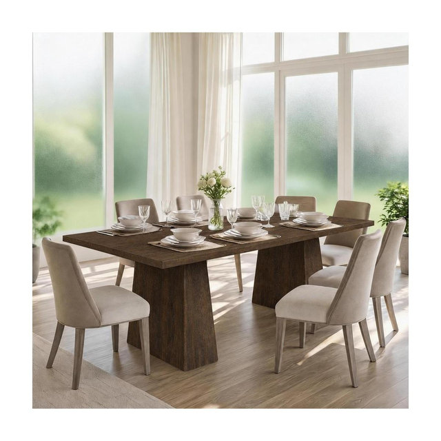 71" Modern Wooden Dining Table for 6-8 People - Rectangle Kitchen Table with 1.18 in Thick Desktop, Heavy Duty Legs for Home Dining Room