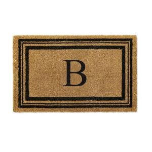 Monogrammed Coir Border Door Mat | Grandin Road