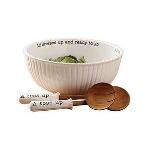 Mud Pie® 3-Piece All Dressed Up Salad Bowl and Server Set
