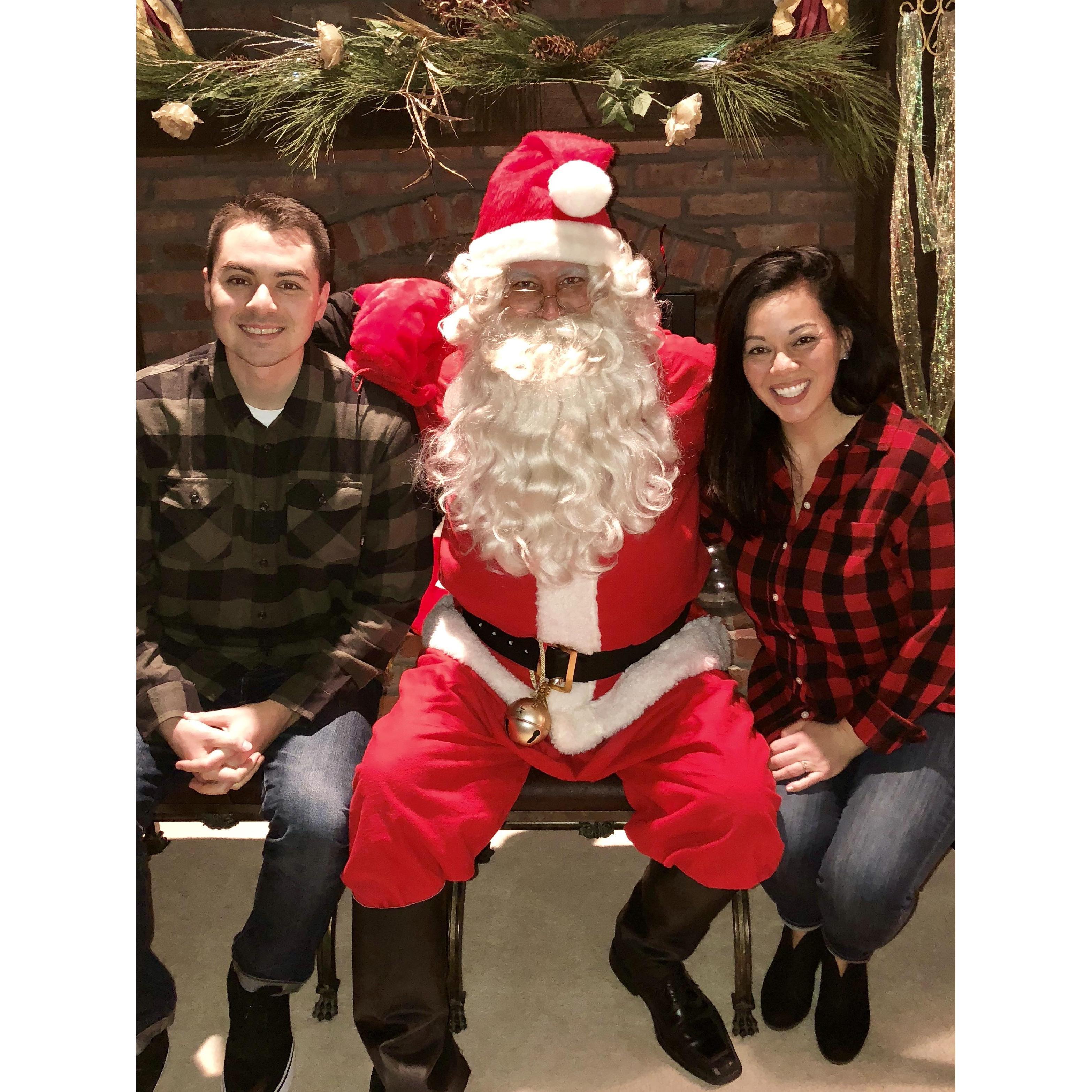 Celebrating our engagement with Santa
