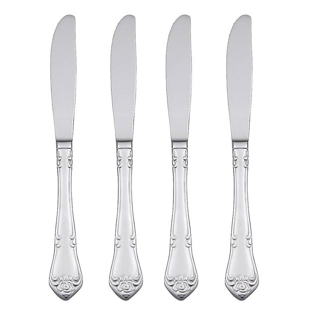 Oneida True Rose Everyday Flatware Dinner Knives, Set of 4