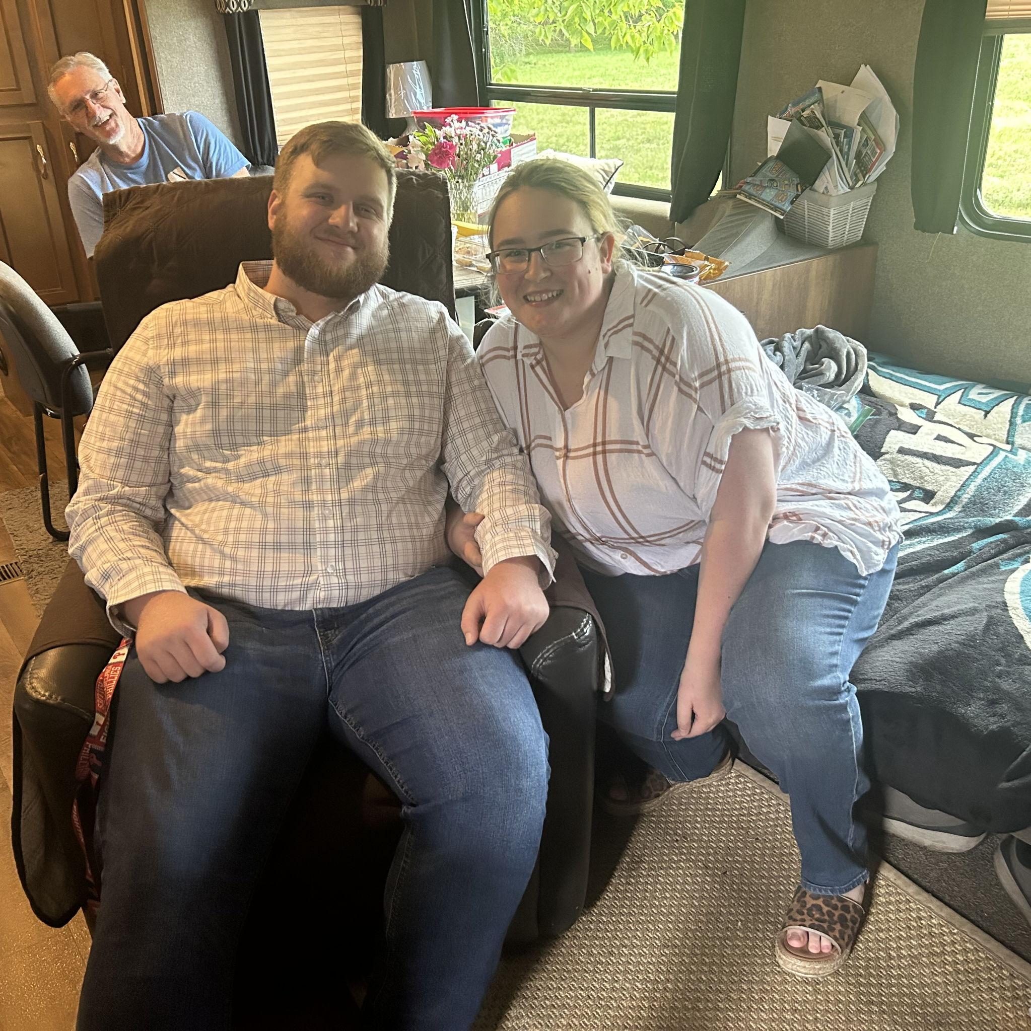 Quick visit to Seth's parents' house while accidentally matching, hi Joe!