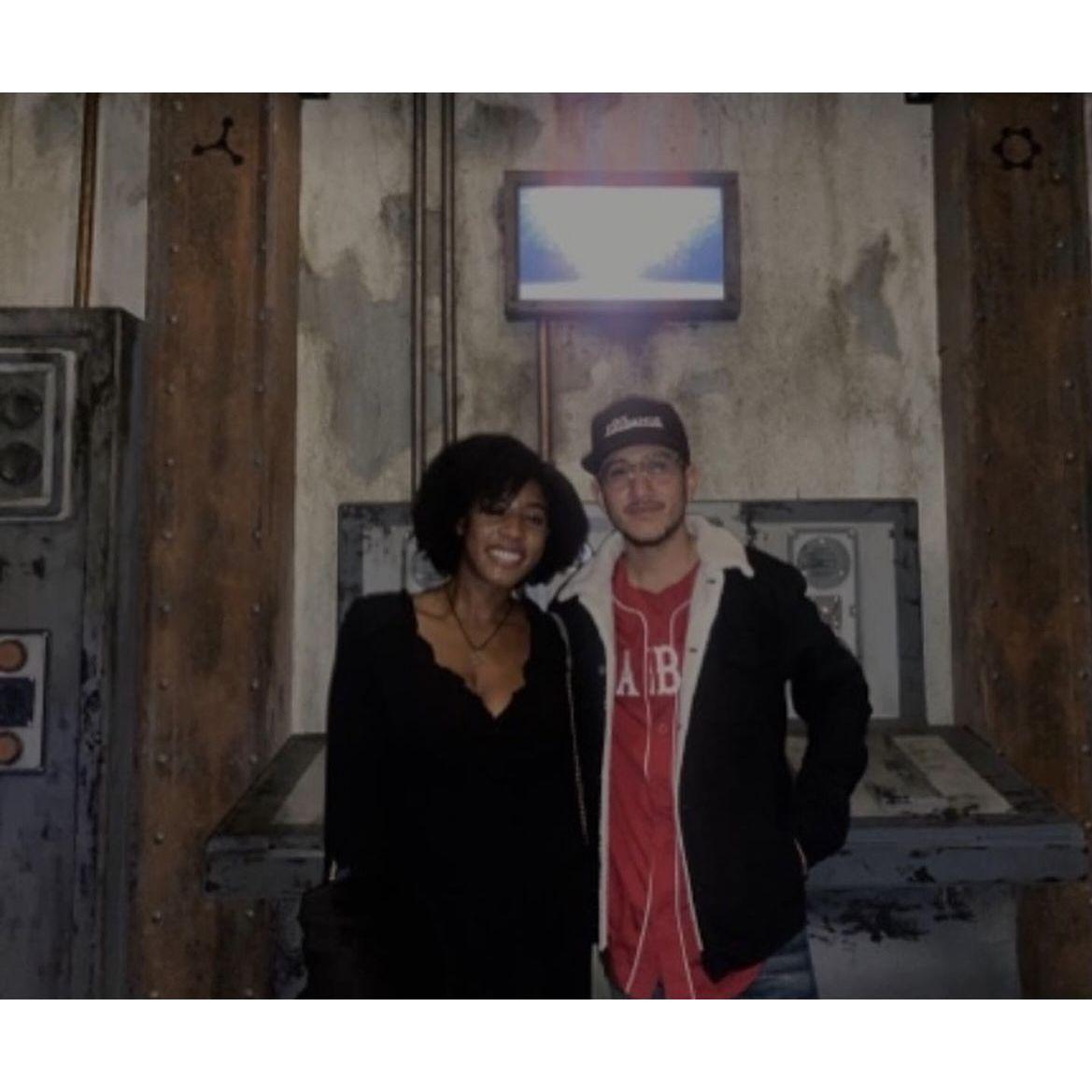 our first photo together, after Mike asked me to be his girlfriend 01/22/2021