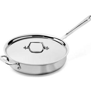 D3 Stainless 3-ply Bonded Cookware, Saute Pan with lid, 3 quart