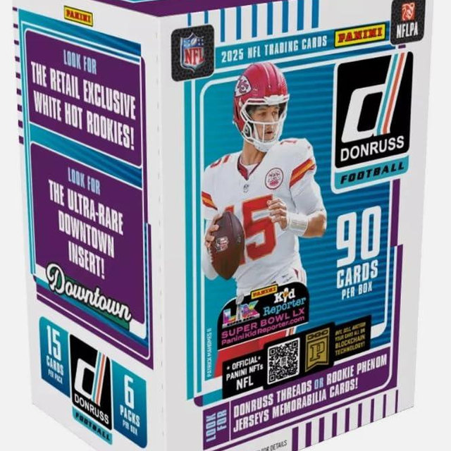 2025 Donruss Football Trading Cards Blaster Box (90 Cards) (Downtown)