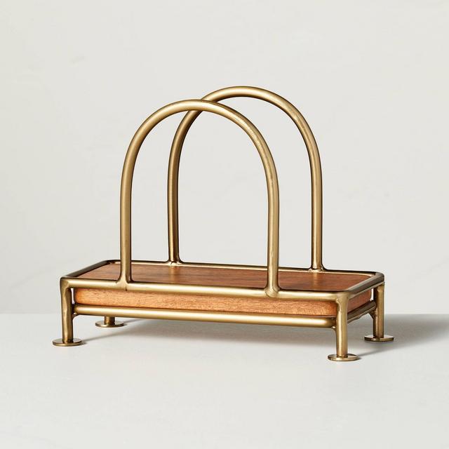 Wood & Brass Napkin Holder - Hearth & Hand™ with Magnolia