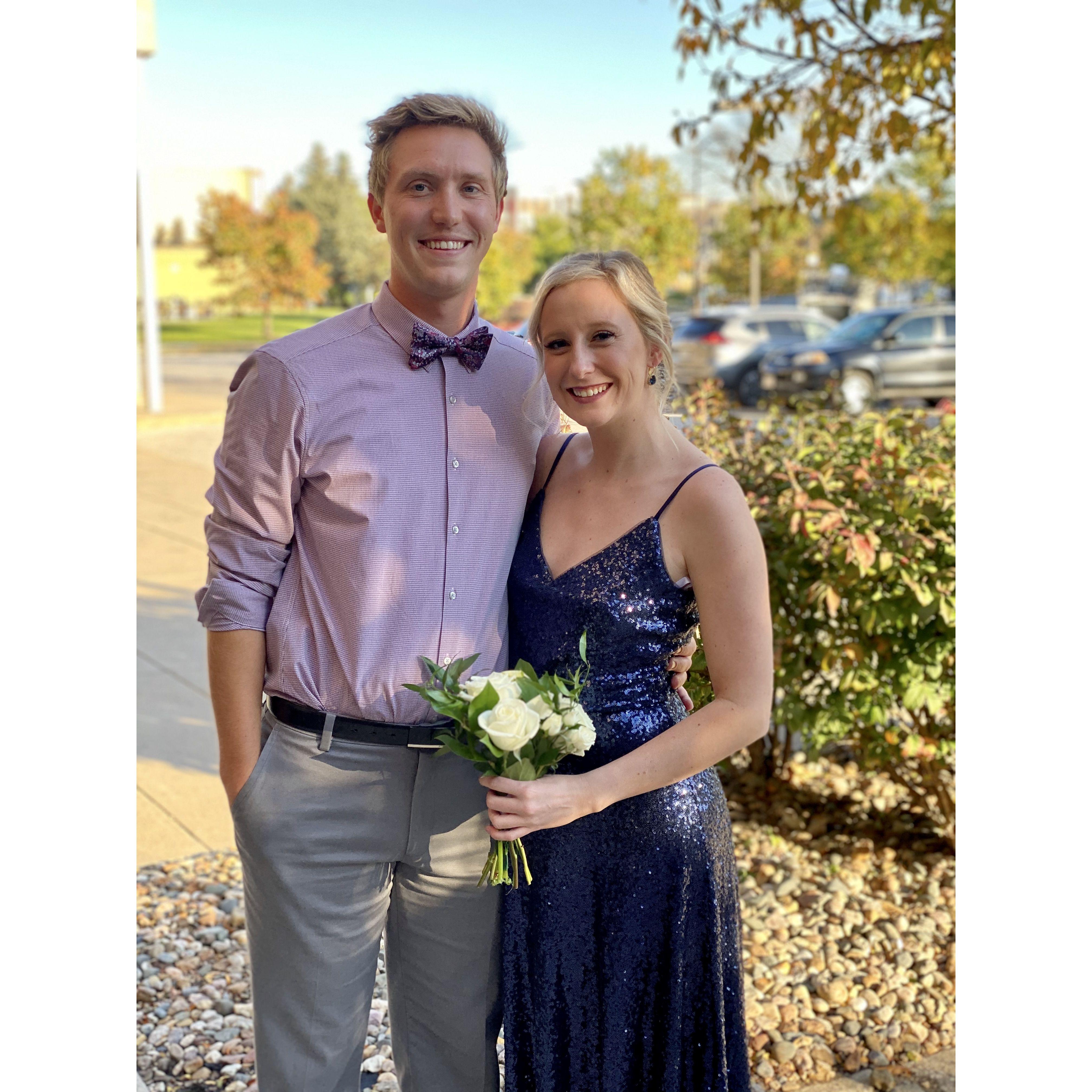Our first wedding together