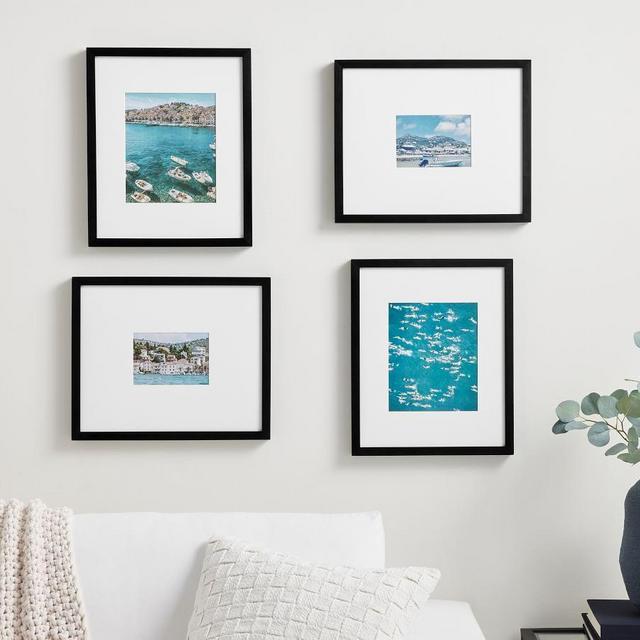 Wood Gallery Frames, Set of 4, 14"x17" Overall - Black