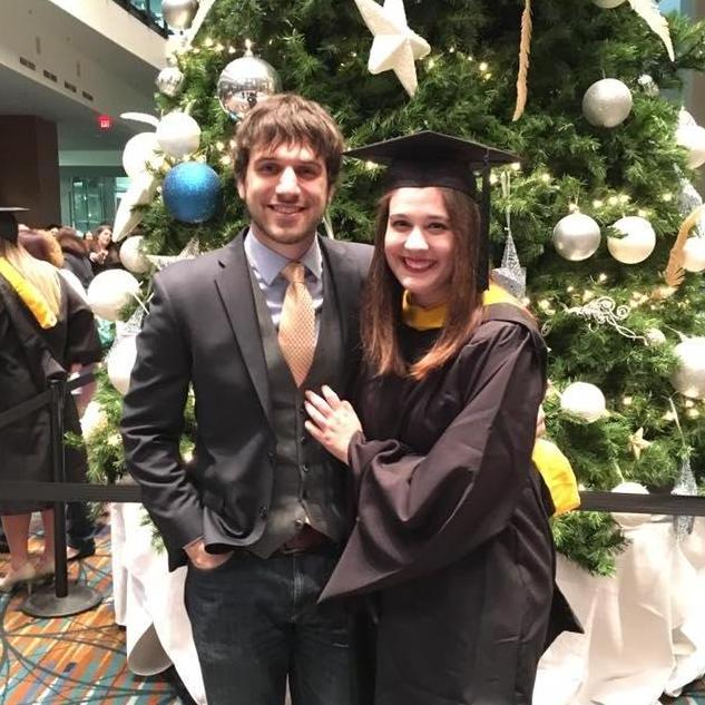 Halfway to the PhD! M.S. ceremony, December 2016.