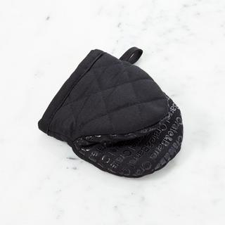 Black Mini Oven Mitt with Silicone Grip