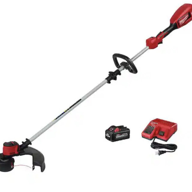 Milwaukee M18 Brushless 18V 16 in. Cordless Battery Powered String Trimmer Kit with 6.0 Ah High Output Battery and Charger 2828-21E