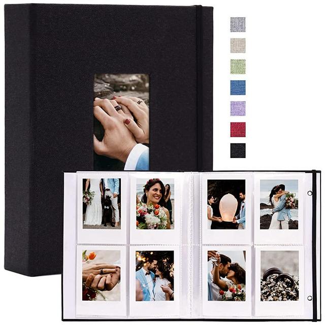 Vienrose Mini Polaroid Photo Album Book 208 Pocket 2x3 Inch Pictures for Fujifilm Instax Mini 7s 8 9 11 25 26 40 50s 90 Evo Z2300 Instant Camera, Polaroid Snap Black 1 Pack