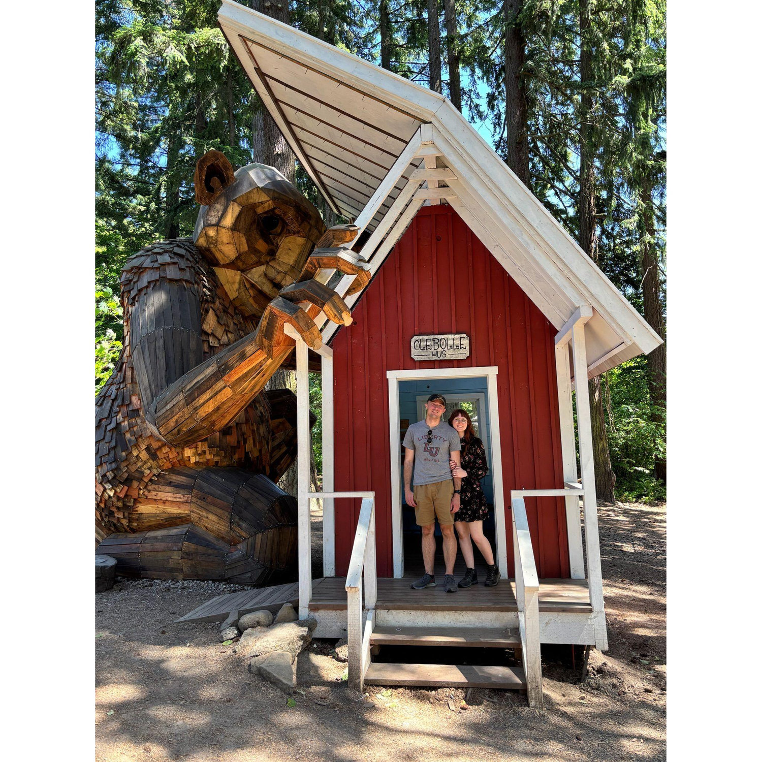 Thomas Dambo's Ole Bolle Troll in Portland, OR