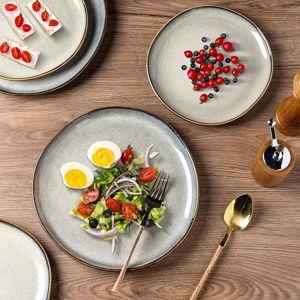 AmorArc Ceramic Dinnerware Sets,Handmade Reactive Glaze Plates and Bowls Set,Highly Chip and Crack Resistant | Dishwasher & Microwave Safe Dishes Set,Service for 8 (24pc)