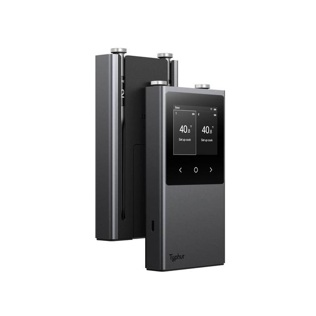 Typhur Sync Dual Pro Smart Wireless Meat Thermometer 3000 FT Sub-1G Enhanced Signal, WiFi Unlimited Range, 6 Sensor Probes for BBQ Grill, Smoker, Oven