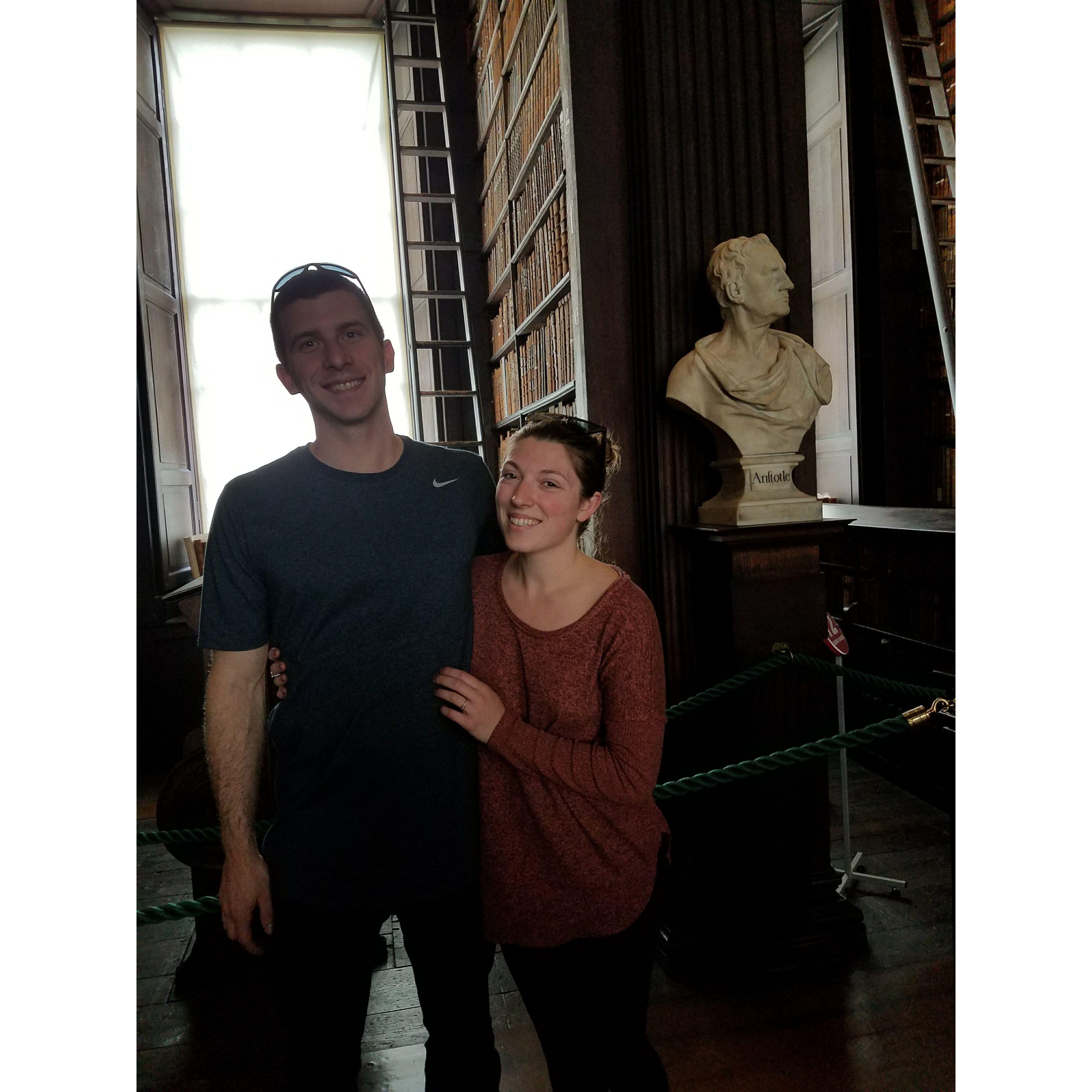 2018, Trinity College Library in Dublin after being on the inaugural direct flight from Seattle to Dublin.