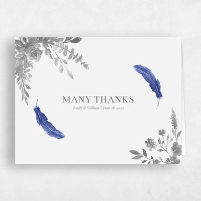 Blue Wedding Thank You - Bethany Bloom